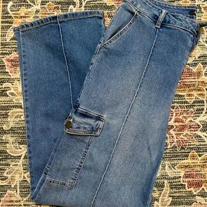 B.jeans Size 6 Wide Leg Jeans with Front Vertical Seam